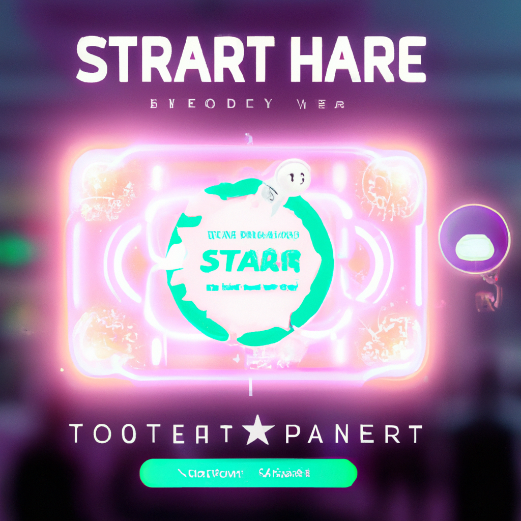 Player-made arena screenshot with stylized neon platforms and HUD